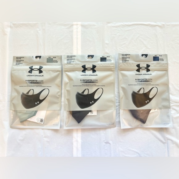 BUNDLE OF 3 Under Armor Brand Face Masks (Unisex) - Picture 1 of 4